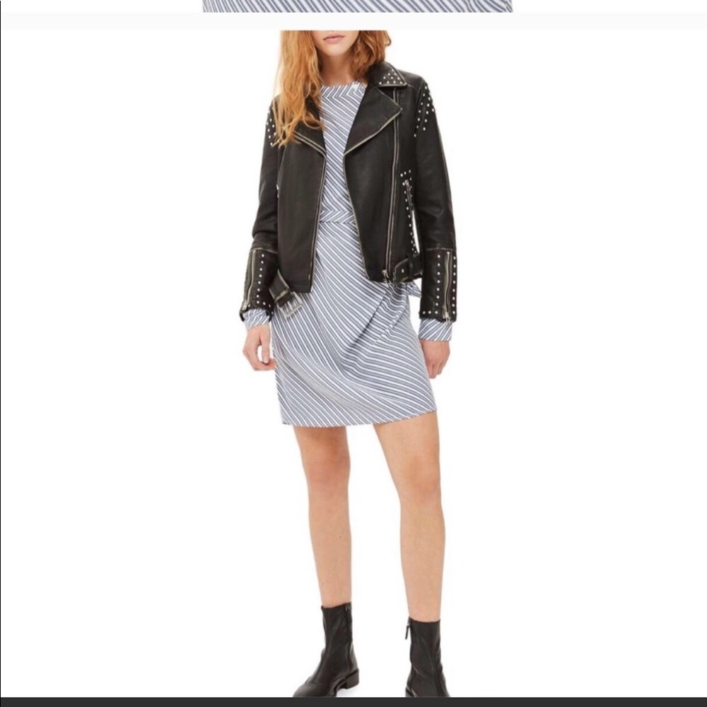 Top shop Naomi studded faux leather jacket